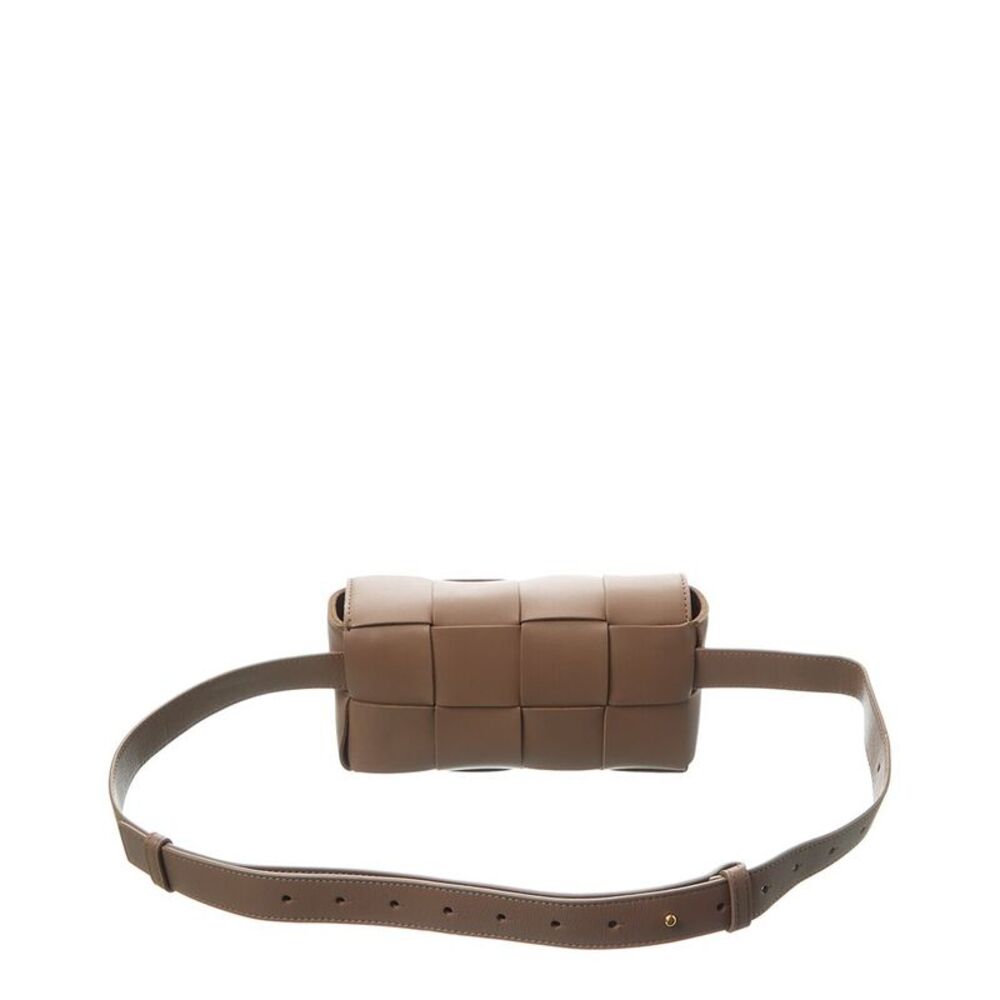 Bottega Veneta Mini Intrecciato Leather Belt Bag, Brown - Picture 2 of 4
